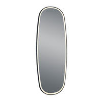 BADEZIMMERSPIEGEL 60/160/4 cm  - Silberfarben/Schwarz, MODERN, Glas/Metall (60/160/4cm)