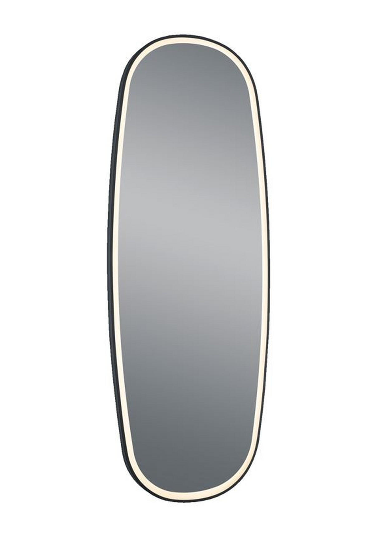 BADEZIMMERSPIEGEL 60/160/4 cm  - Silberfarben/Schwarz, MODERN, Glas/Metall (60/160/4cm)
