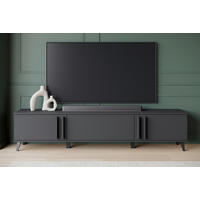 LOWBOARD Helsinki  in 180/40/33 cm  - Schwarz, Trend, Holzwerkstoff/Kunststoff (180/40/33cm) - P & B