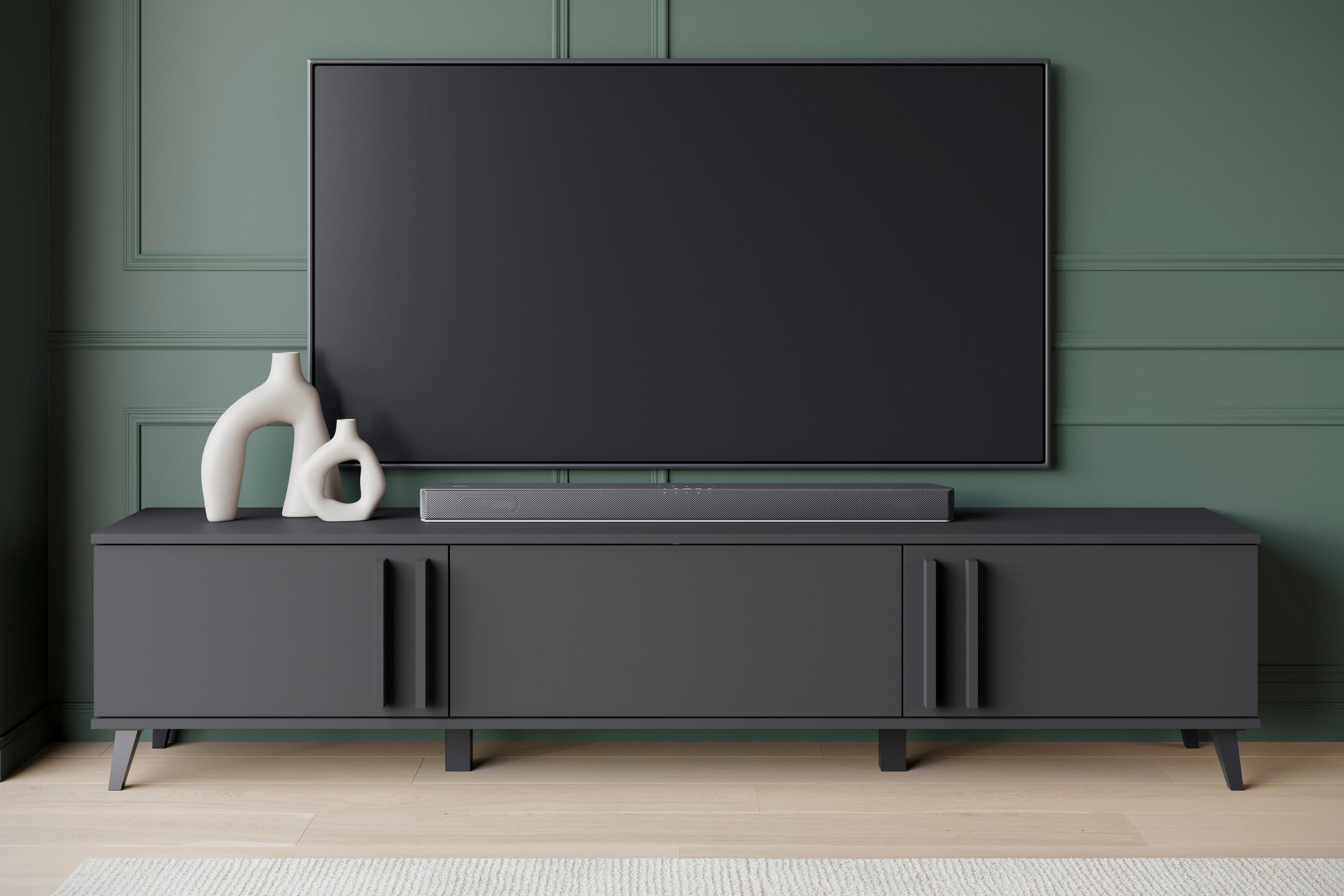 Lowboard Helsinki 183 Schwarz B: 180 Cm