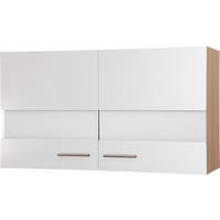 VÄGGSKÅP 100/56,1/34,6 cm  i ekfärgad, vit  - vit/silver, Basics, metall/trämaterial (100/56,1/34,6cm) - Respekta