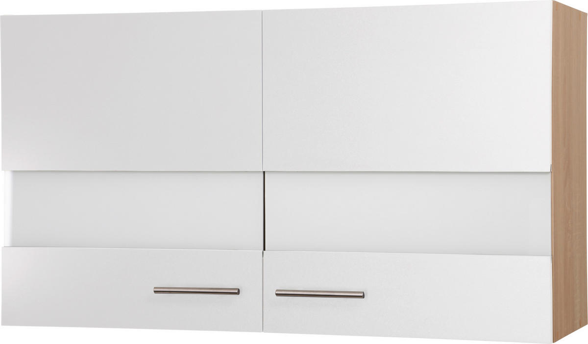 VÄGGSKÅP 100/56,1/34,6 cm  i ekfärgad, vit  - vit/silver, Basics, metall/trämaterial (100/56,1/34,6cm) - Respekta