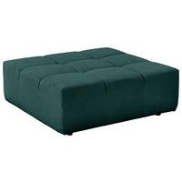 HOCKER Textil Dunkelgrün  - Dunkelgrün/Schwarz, Design, Kunststoff/Textil (107/39/107cm) - Hom`in