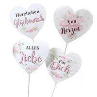 GARTENSTECKER - Hellrosa/Weiß, Basics, Metall (10/33cm)