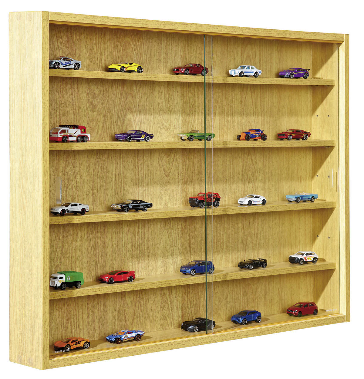 VITRINA VISEĆA 80/60/9,5 cm   - boje bukve, Basics, staklo/drvni materijal (80/60/9,5cm)