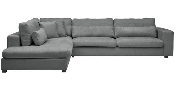 ECKSOFA in Chenille Dunkelgrau  - Dunkelgrau/Schwarz, KONVENTIONELL, Kunststoff/Textil (250/314cm) - Carryhome