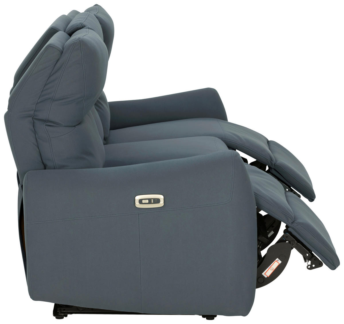SITZGARNITUR Mikrofaser Dunkelblau  - Schwarz/Dunkelblau, KONVENTIONELL, Textil/Metall - Livetastic