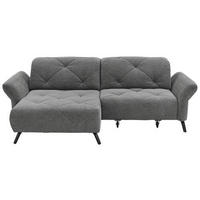 ECKSOFA in Webstoff Anthrazit  - Anthrazit/Schwarz, Design, Textil/Metall (173/244cm) - Moderano