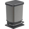 SZEMETESVÖDÖR 20 l  - grafitszürke/fekete, Basics, műanyag (29,3/26,6/45,7cm) - Rotho