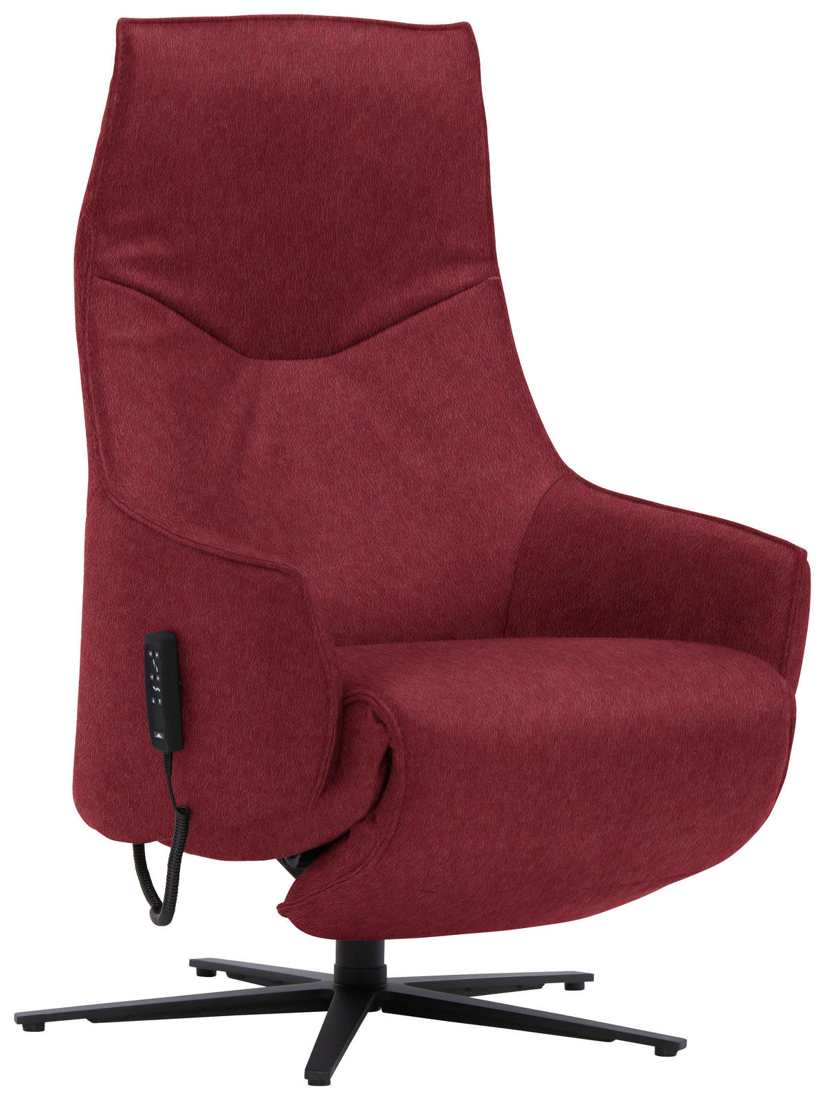 RELAXSESSEL in Leder Rot  - Anthrazit/Rot, Design, Leder/Metall (70/85/112cm) - Himolla Komfortklass
