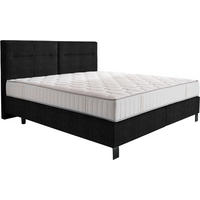 BOXSPRINGBETT 160/220 cm  in Graphitfarben  - Schwarz/Graphitfarben, KONVENTIONELL, Textil/Metall (160/220cm) - Esposa