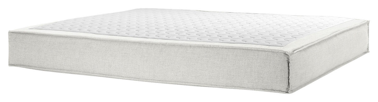 BOXSPRINGBETT 180/220 cm  in Creme  - Creme/Schwarz, Design, Kunststoff/Textil (180/220cm) - home24