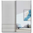 SCHWEBETÜRENSCHRANK  in Schwarz, Weiß  - Schwarz/Weiß, MODERN, Glas/Holzwerkstoff (215/225,5/60,5cm) - Xora