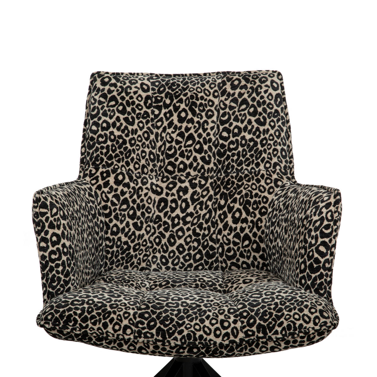 ARMLEHNSTUHL  in Eisen Jacquard  - Hellbraun/Schwarz, Design, Textil/Metall (59/89.5/63cm) - Novel