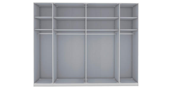 FALTTÜRENSCHRANK 250/216/58 cm 6-türig  - Schieferfarben/Eiche Bianco, KONVENTIONELL, Glas/Holzwerkstoff (250/216/58cm) - Dieter Knoll