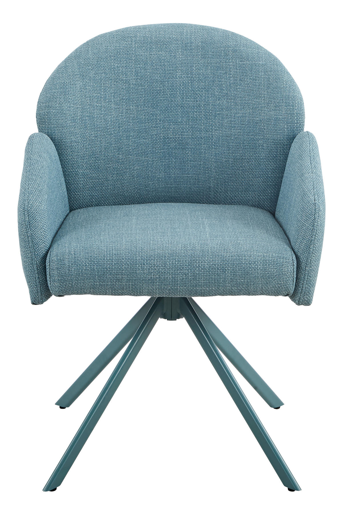 ARMLEHNSTUHL-SET 2 Stück  in Stahl Webstoff  - Petrol, MODERN, Textil/Metall (56,5/84/61cm) - MID.YOU