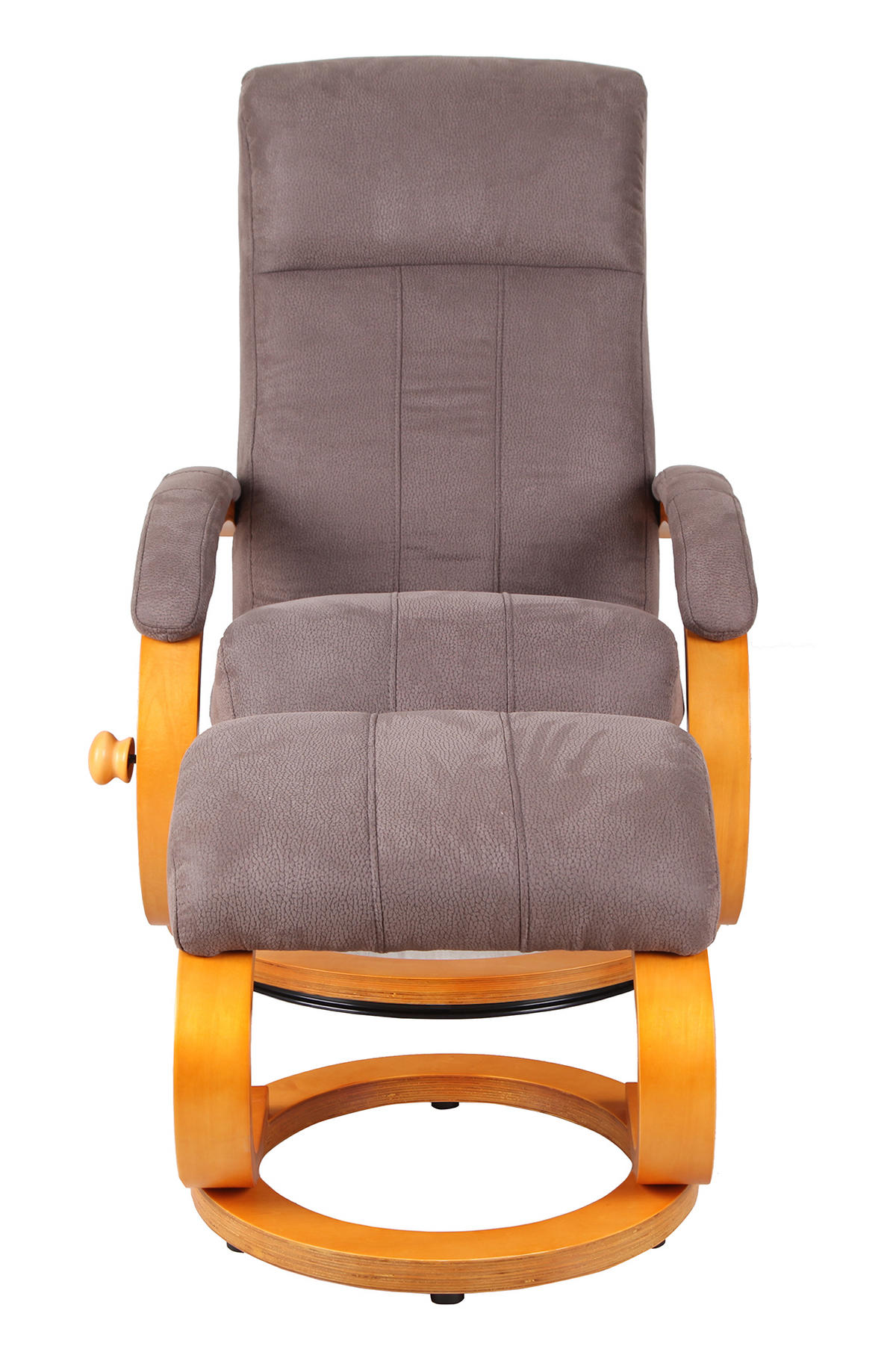 SESSELSET mit Verstellung Webstoff Hocker    - Braun/Naturfarben, Design, Holz/Textil (67/103/80cm) - Cantus