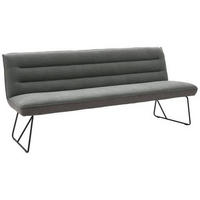 SITZBANK in Metall, Textil Grau, Schwarz  - Schwarz/Grau, Design, Textil/Metall (218/89/68cm) - Dieter Knoll