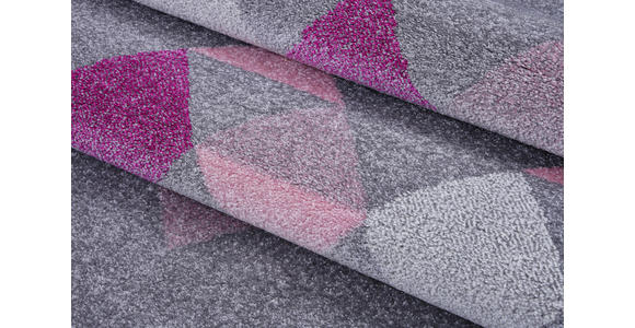 WEBTEPPICH 120/170 cm Grau, Lila, Rosa, Weiß - Lila/Rosa, Textil (120/170cm) - Novel
