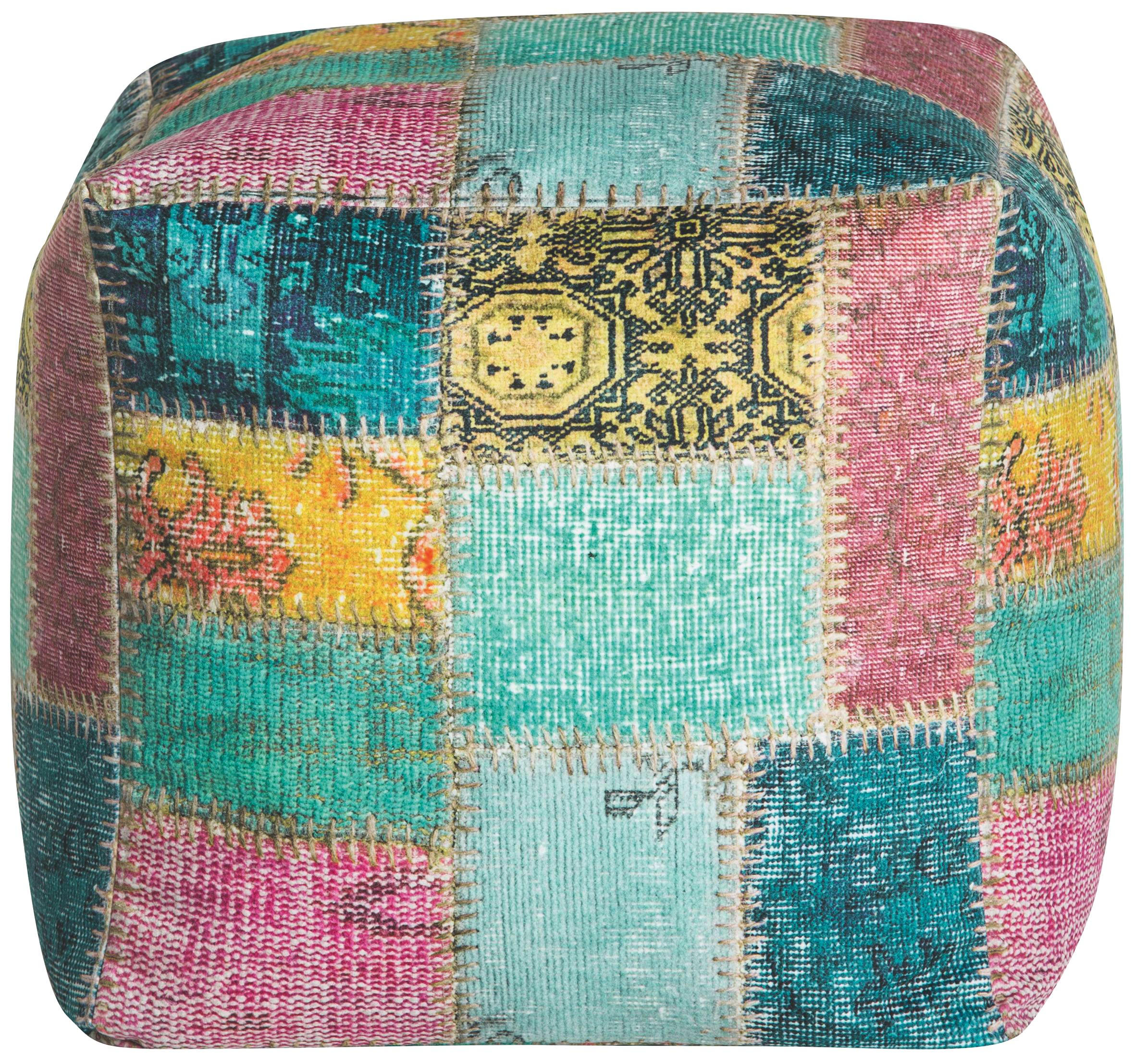 Sitzwürfel in Textil Multicolor