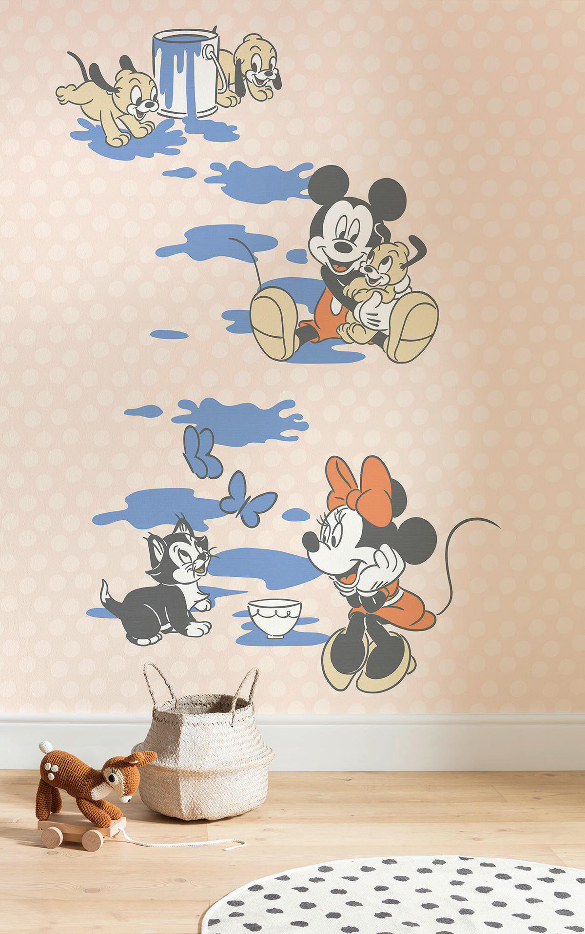 FOTOTAPETE MICKEY ARTSY FLOW  - Orange, Design, Textil (200/250cm) - Disney