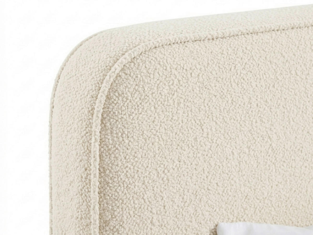 POLSTERBETT 180/200 cm,  in Creme,  - Creme/Schwarz, MODERN, Holz/Textil (180/200cm) - MID.YOU