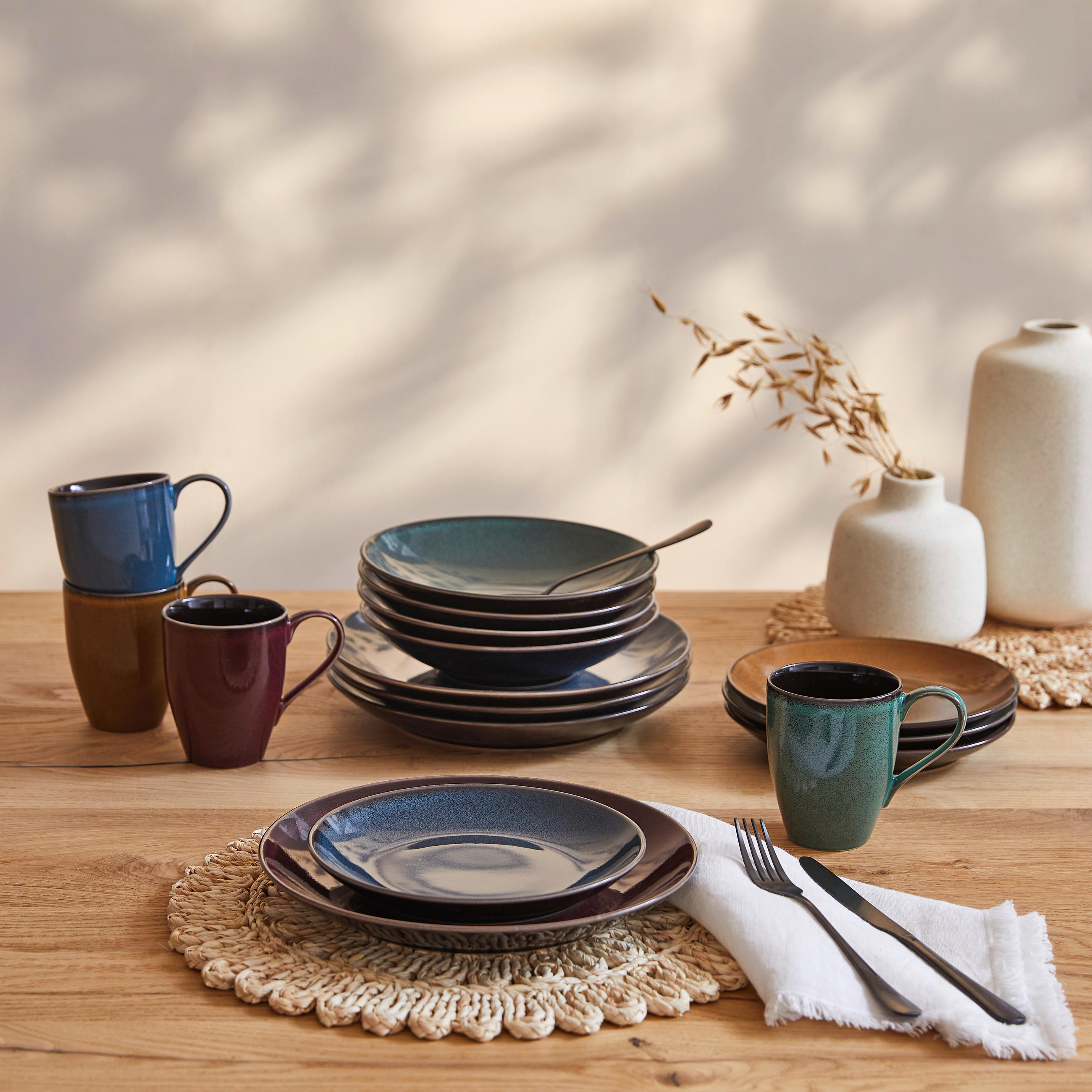 KOMBISERVICE 16-teilig  - Multicolor, MODERN, Keramik - Creatable