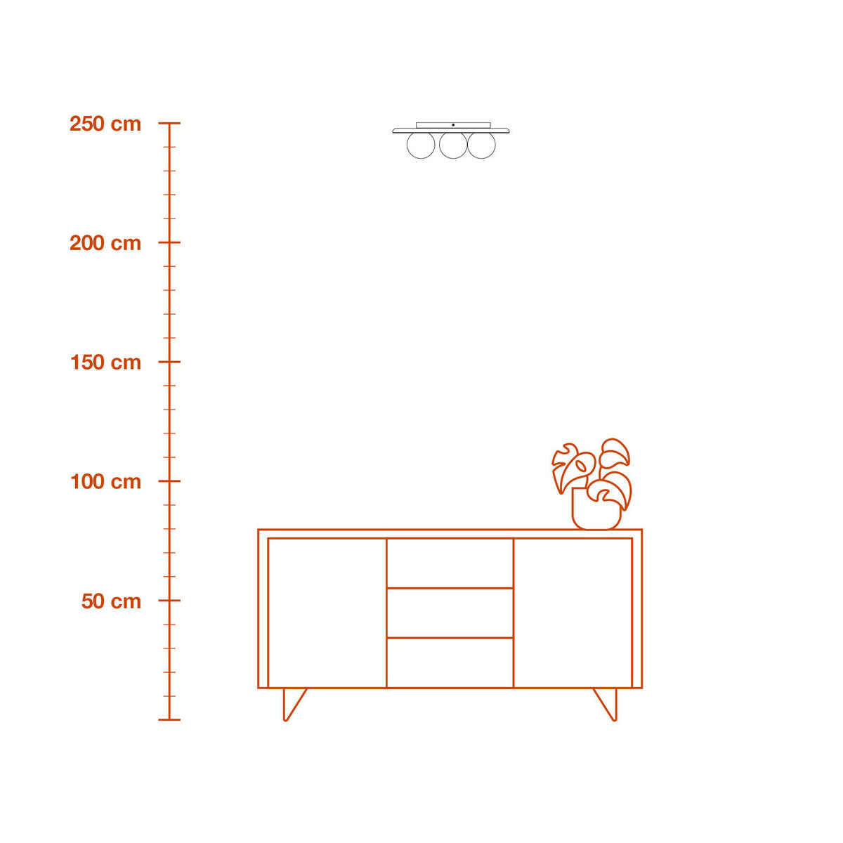 DECKENLEUCHTE    20/13,5/26 cm  - Braun, Natur, Glas/Stein (20/13,5/26cm) - Ledvance