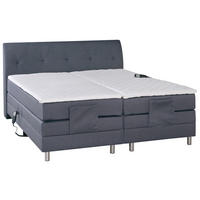 BOXSPRING KREVET 180/200 cm      - boja hroma, Dizajnerski, tekstil (180/200cm) - Hom`in