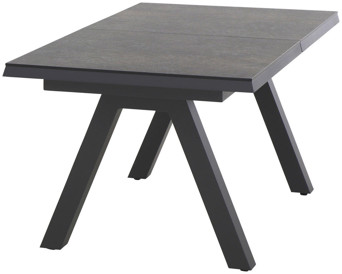 GARTENTISCH 160-200/90/77 cm Metall rechteckig  - Anthrazit/Graphitfarben, Basics, Kunststoff/Metall (160-200/90/77cm) - Siena Garden