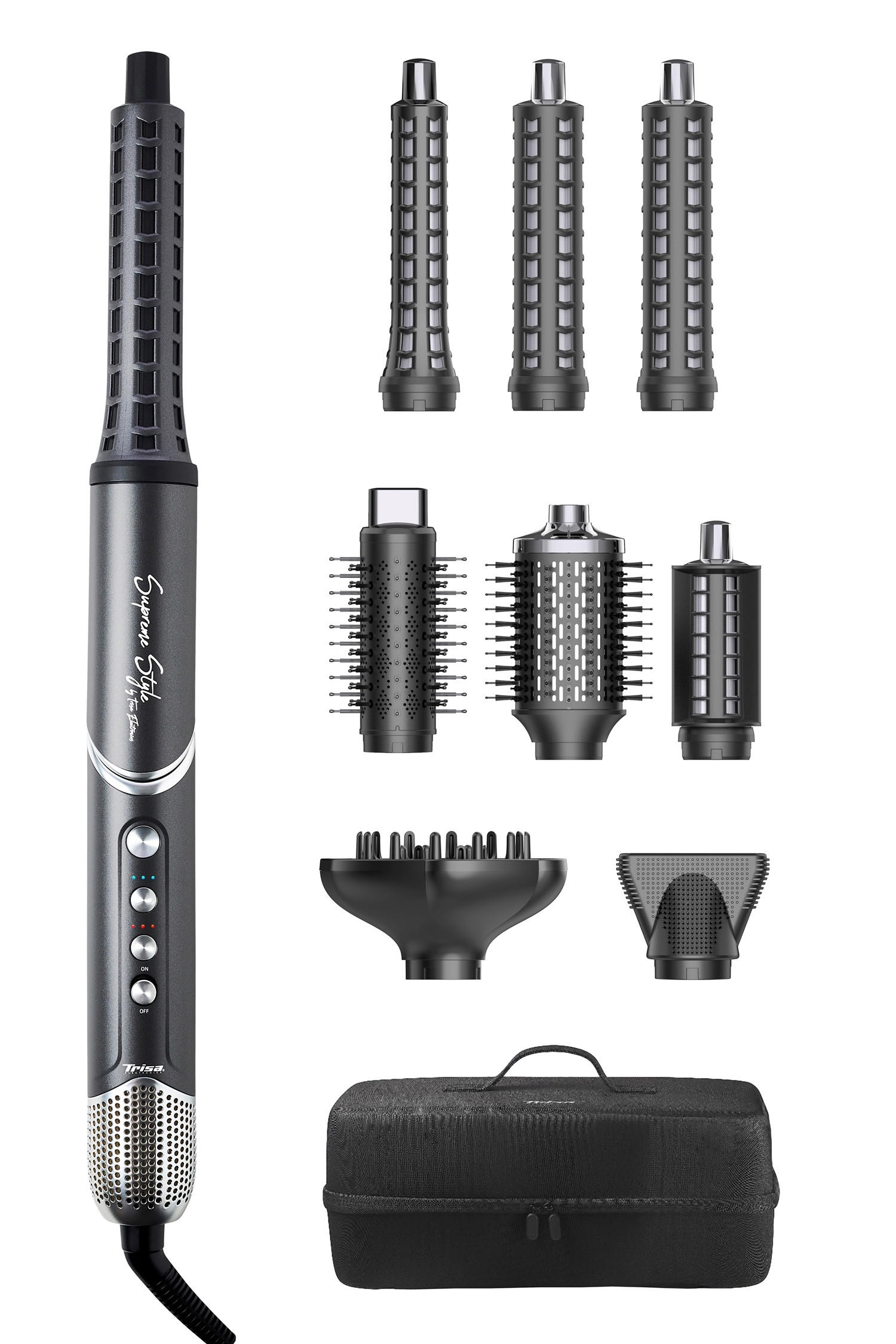 HAARTROCKNER Multistyler  - Schwarz, Basics, Kunststoff (21/22/46cm) - Trisa Electronics