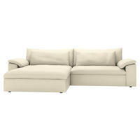 ECKSOFA  Chenille Naturfarben  - Schwarz/Naturfarben, Modern, Kunststoff/Textil (198/306cm) - Carryhome