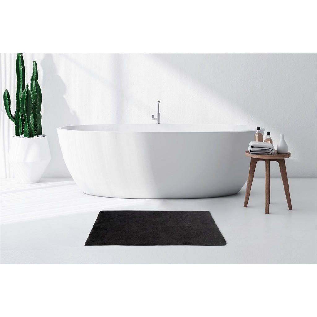 Thumbnail - Kayoom Hochflorteppich Rabbit Light 125 Dunkelgrau, Dunkelgrau, Textil, Uni, rechteckig, 65x100 cm, Teppiche & Böden, Te...