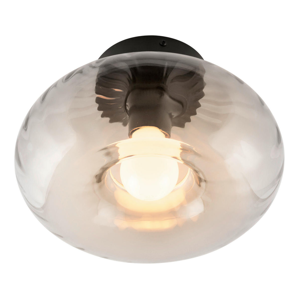 DECKENLEUCHTE  28/17,6 cm    - Schwarz, Design, Glas/Metall (28/17,6cm) - Osram