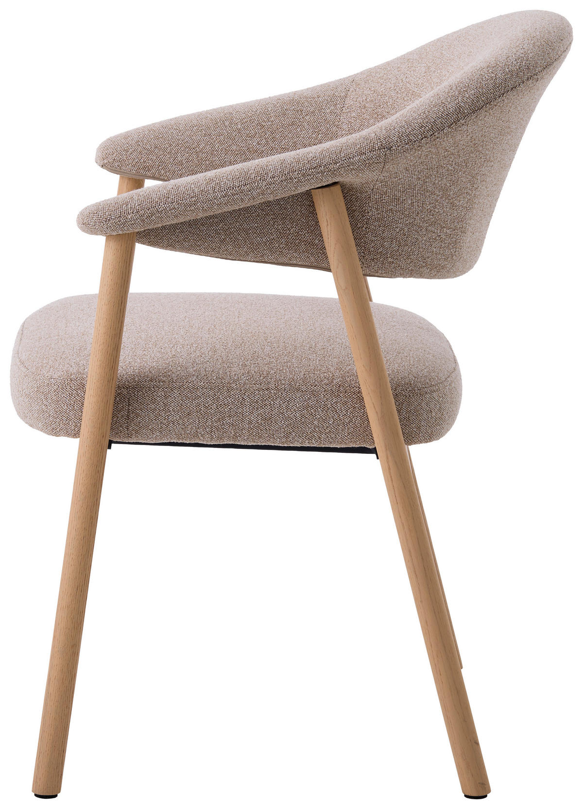 ARMLEHNSTUHL  in Flachgewebe  - Sandfarben/Eichefarben, KONVENTIONELL, Holz/Textil (63/81/63cm) - Ambia Home