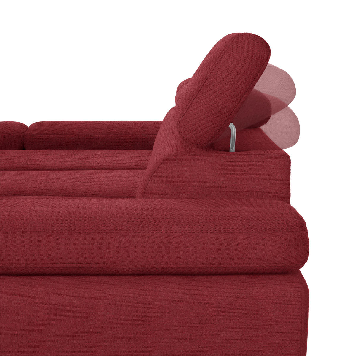 HÖRNSOFFA i vävt tyg vinröd  - vinröd/svart, Modern, metall/trämaterial (277/90/189cm) - MID.YOU