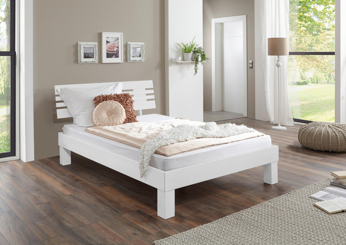 BETT 180/200 cm  in Weiß  - Weiß, KONVENTIONELL, Holz (180/200cm) - Boxxx