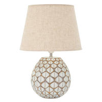 TISCHLEUCHTE - Weiß, Basics, Kunststoff/Textil (35/52/35cm)