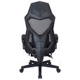 GAMINGSTUHL  in Lederlook, Netzbespannung Schwarz  - Schwarz, MODERN, Kunststoff/Textil (59/107-117/58cm) - Carryhome