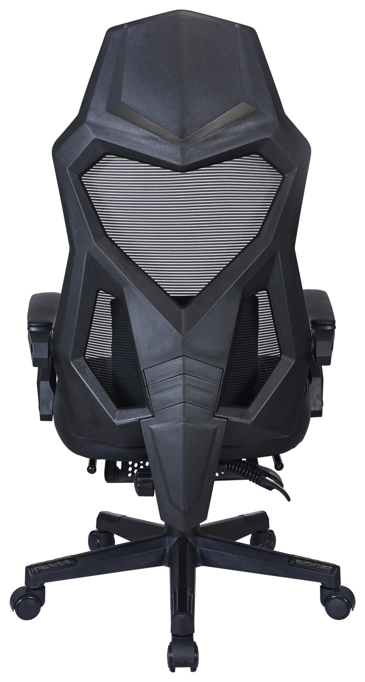 GAMINGSTUHL  in Lederlook, Netzbespannung Schwarz  - Schwarz, MODERN, Kunststoff/Textil (59/107-117/58cm) - Carryhome
