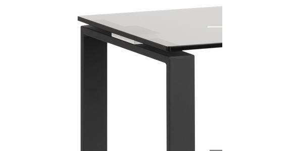 KONSOLENTISCH in Metall, Glas 110/40/76 cm    - Hellgrau/Schwarz, Trend, Glas/Metall (110/40/76cm) - Ambia Home