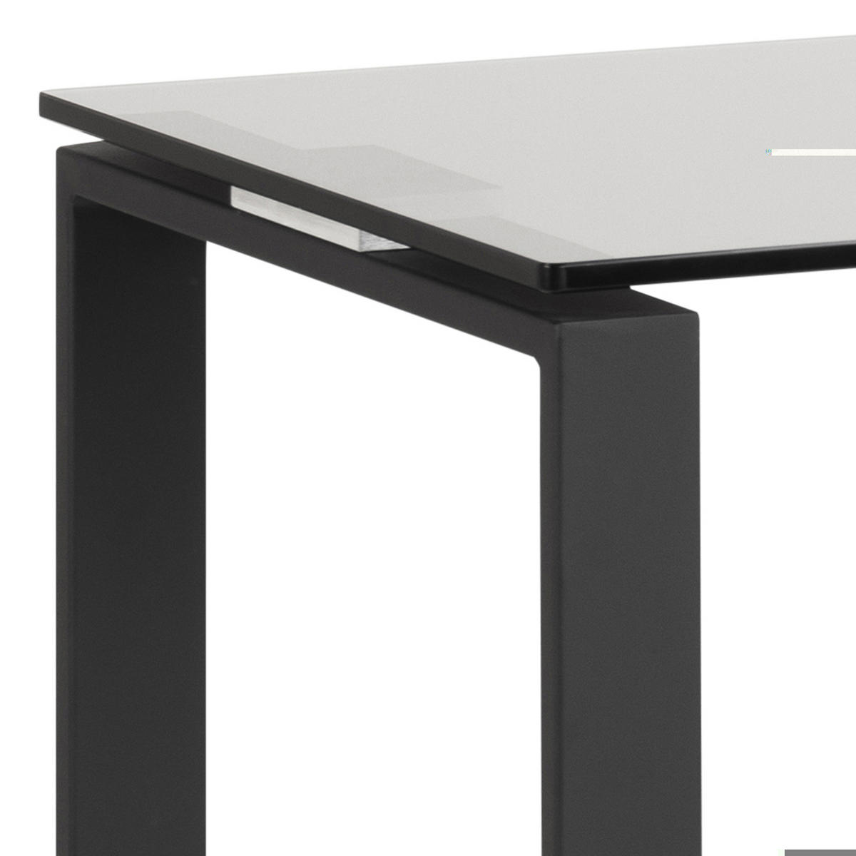KONSOLBORD i metall, glas 110/40/76 cm    - ljusgrå/svart, Trend, metall/glas (110/40/76cm) - Best Price