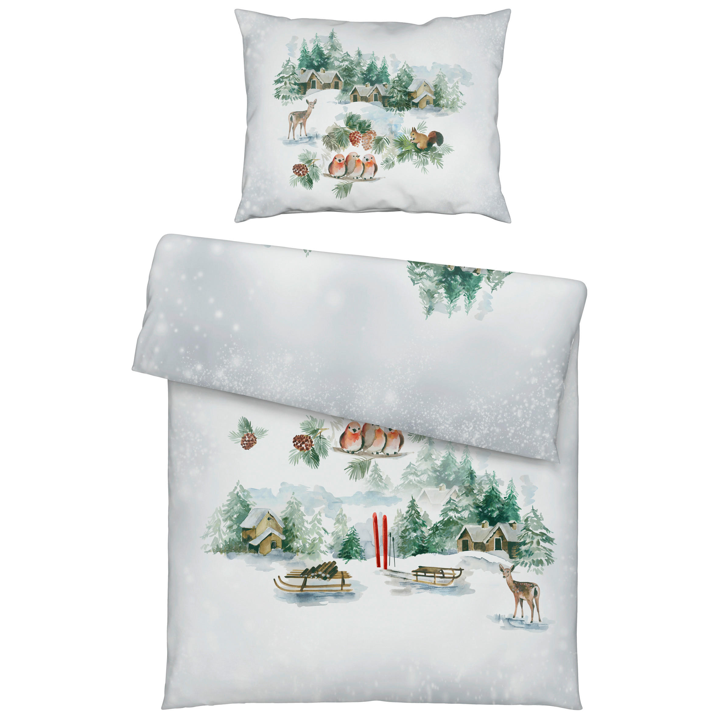 BETTWÄSCHE 2-teilig Impulse Flanell 140/200 cm  - Weiß, Basics, Textil (140/200cm) - Estella