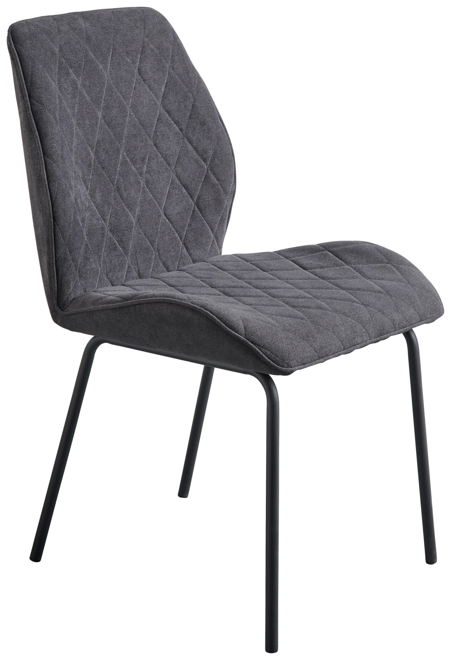 Stuhl Hilde Vintage Dunkelgrau Gepolstert