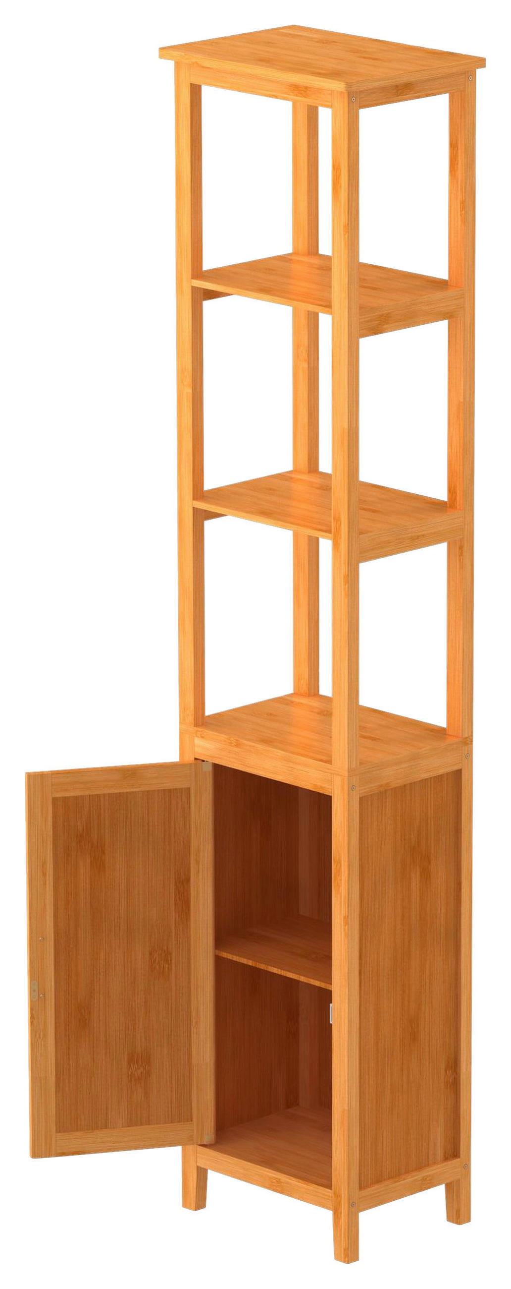 HOCHSCHRANK 40,0/190,0/30,0 cm  - Silberfarben, Natur, Holz/Metall (40,0/190,0/30,0cm) - Carryhome
