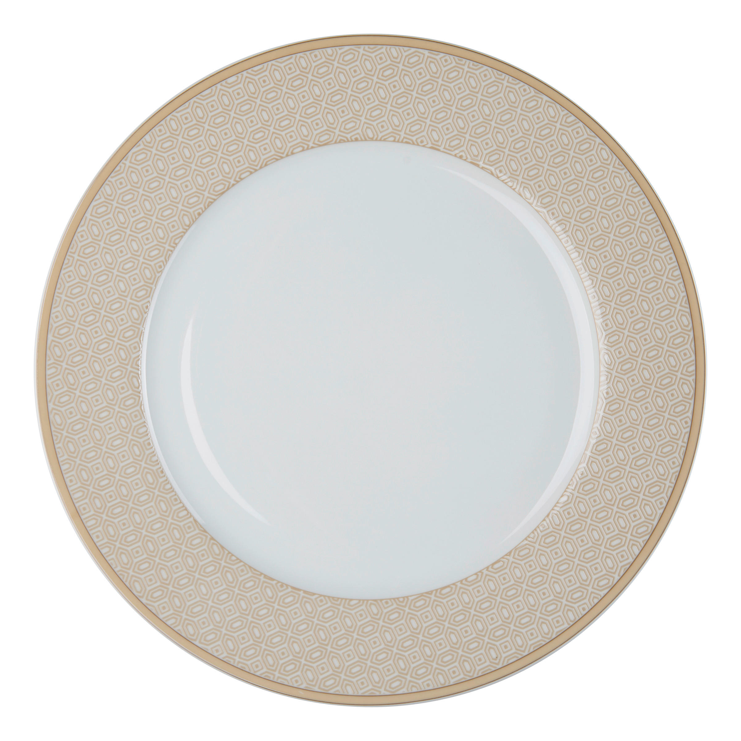 TELLER Geo  - Beige/Weiß, KONVENTIONELL, Keramik (27/2cm) - Ritzenhoff Breker