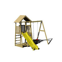 SPIELTURM 270/270/280 cm  - Gelb/Naturfarben, KONVENTIONELL, Holz (270/270/280cm) - Ambia Garden