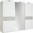 SCHWEBETÜRENSCHRANK 3-türig Grau, Weiß - Chromfarben/Weiß, Design, Glas/Holzwerkstoff (298/240/68cm) - Moderano SCHWEBETÜRENSCHRANK 3-türig Grau, Weiß - Chromfarben/Weiß, Design, Glas/Holzwerkstoff (298/240/68cm) - Moderano