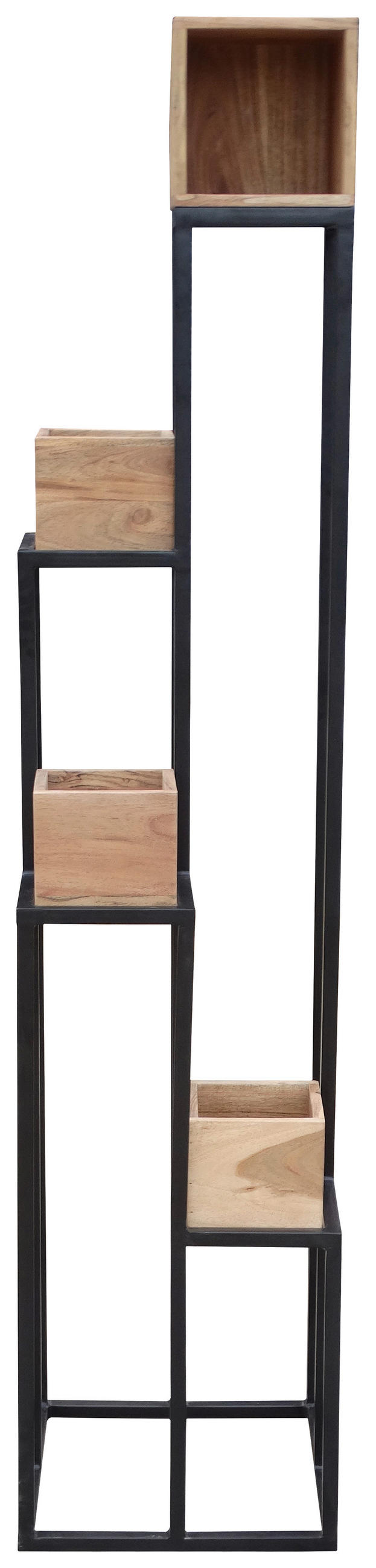 STOJAN NA KVĚTINY, akácie, černá, barvy akácie - černá/barvy akácie, Trend, kov/dřevo (40/184/40cm) - Ambia Home