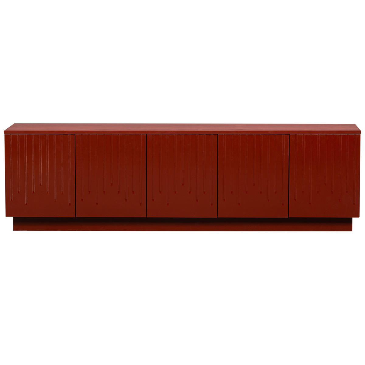 LOWBOARD Pencil  in 180/52/40 cm  - Dunkelrot, Design, Holz (180/52/40cm) - Livetastic